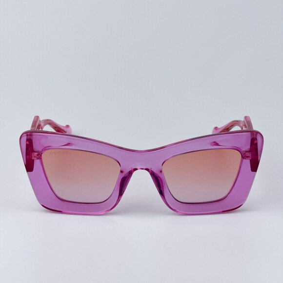 Gucci Women BRAND NEW Sunglasses Pink Gradient Violet Butterfly  GG1552S 003 - Picture 1 of 11